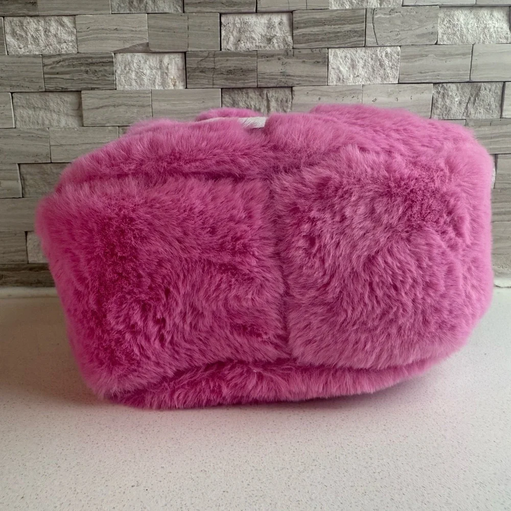 NEW Care Bear‎ Pink Plush Crossbody Bag With Rainbow Strap